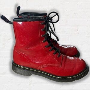 Dr. Martens Red Combat Boots